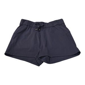 Lululemon On the Fly Shorts Womens 6 Navy Nylon Stretch Athleisure Drawstring